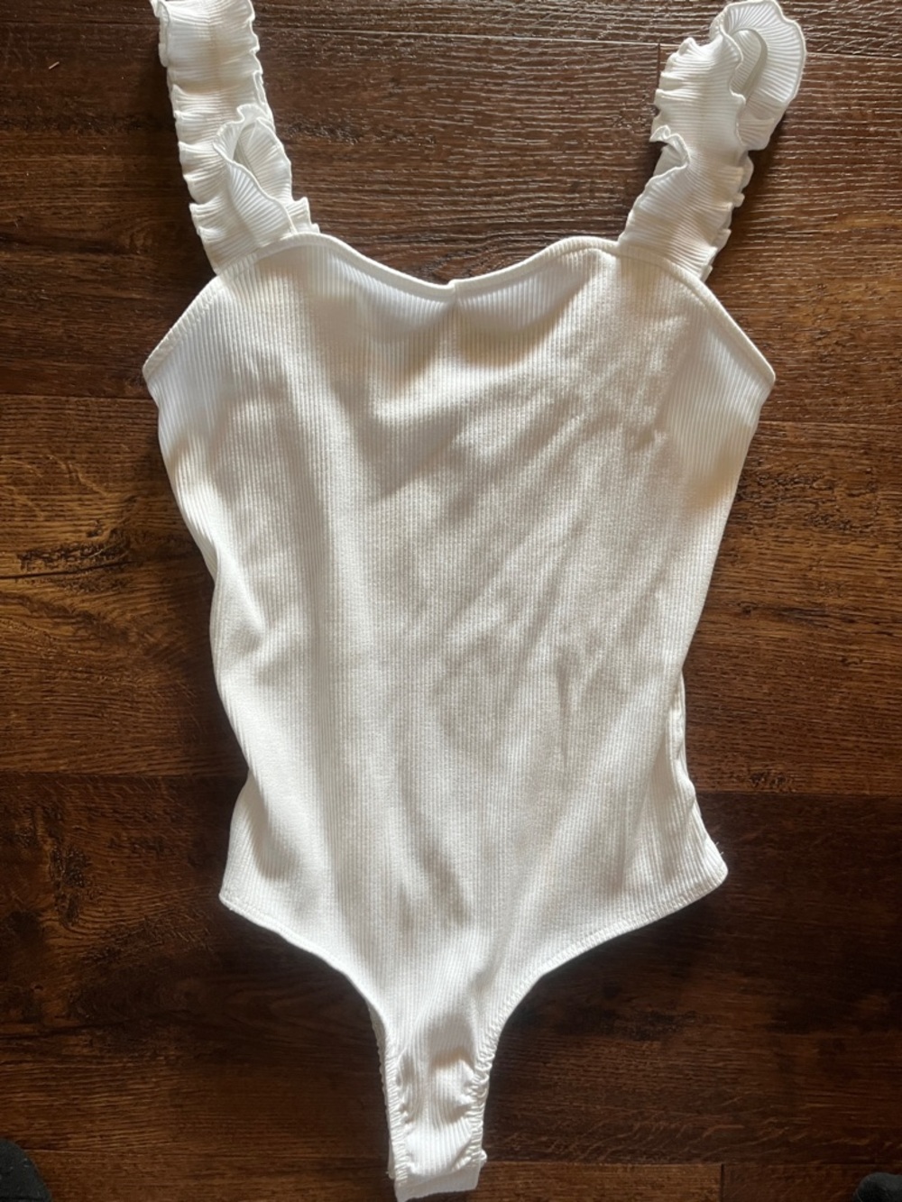Women’s  White Ruffled-Strap One Piece Swimsuit